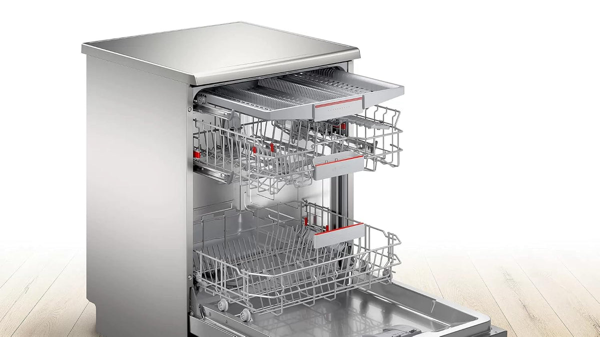 Bosch 14 Place Settings free-standing Dishwasher (SMS6HVI00I, Fingerprint free steel)