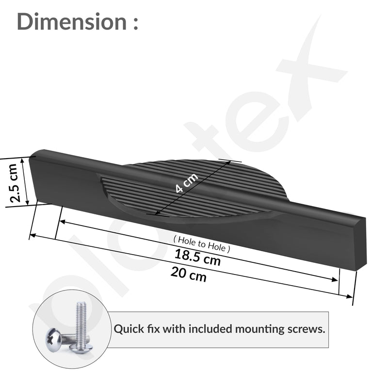 Plantex Cabinet Handle/160mm Handle for Cabinet/Door Pull-Push Handle for Home/Office/Hotel - Pack of 1 (Black) (Model APS-DTC-5590)-3