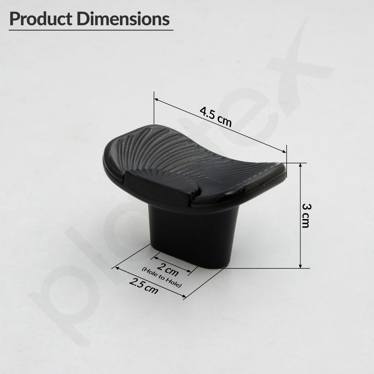 Plantex Knobs for Drawers/Drawer Knobs/Rectangle Knob for Cabinets/Pull-Push Knob for Kitchen/Bedroom/Drawer - Pack of 2 (DC-Black & Z-Black)-2