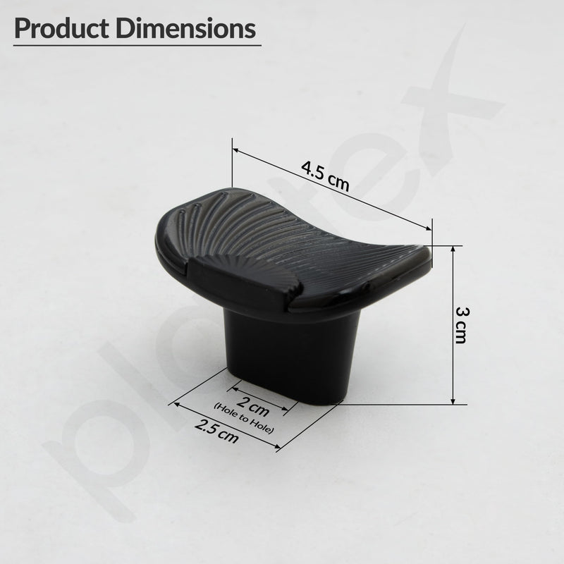 Plantex Knobs for Drawers/Drawer Knobs/Rectangle Knob for Cabinets/Pull-Push Knob for Kitchen/Bedroom/Drawer - Pack of 2 (DC-Black & Z-Black)-2