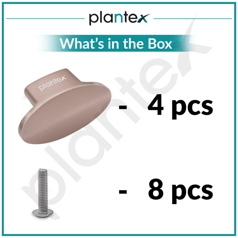 Plantex Knobs for Drawer/Small Drawer Knobs/Knobs for Cabinets/Pull-Push Knobs for Kitchen/Bedroom Drawer - Pack of 4 (Oval, Rembo)-6