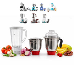 1 Litre Steel & 1.5 Litre Transparent Jar and 1500ml jar Set | Multipurpose Use | Compatible with Maharaja Whiteline (Selected Models Only) | Not Universal CHECK BEFORE ORDER NOT FOR OTHER MODALS