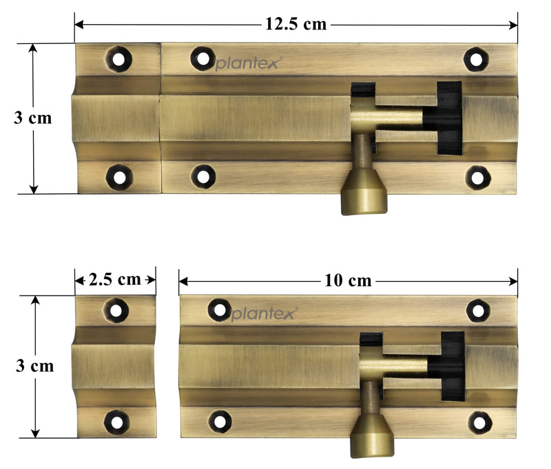 Plantex Stainless Steel Tower Bolt/Tower Bolt for Home,Offices Doors and Windows/Tower Bolt for Main Door/Door Latch/Kundi/Chitakini/Door Latch for Windows - Pack of 8 (Brass Finish, 4 inch)-4