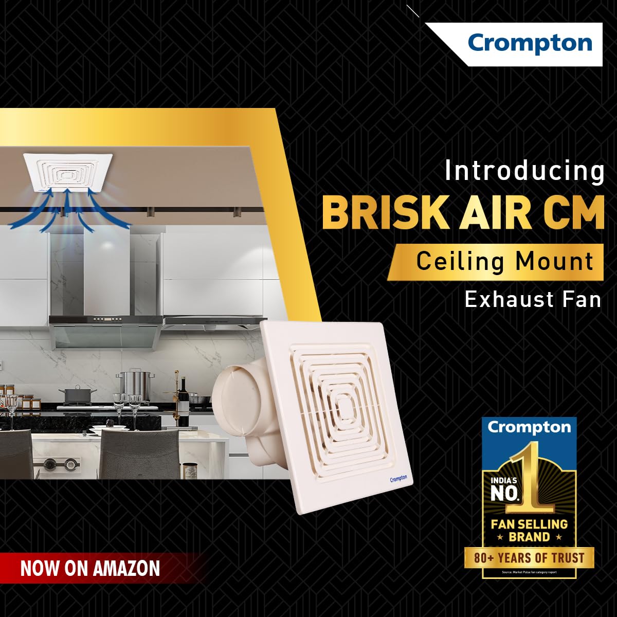 Crompton Brisk Air CM 110 mm(4 inch) Office/Kitchen/Bathroom Exhaust (Ventilation) Fan-2