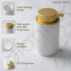 Plantex Ceramic Soap Dispenser for Washbasin/Hand Soap Dispenser/Soap Dispenser for Kitchen/Bathroom Accessories - Pack of 1 (Model APS-NZBA-436)-4