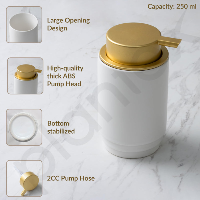 Plantex Ceramic Soap Dispenser for Washbasin/Hand Soap Dispenser/Soap Dispenser for Kitchen/Bathroom Accessories - Pack of 1 (Model APS-NZBA-436)-4