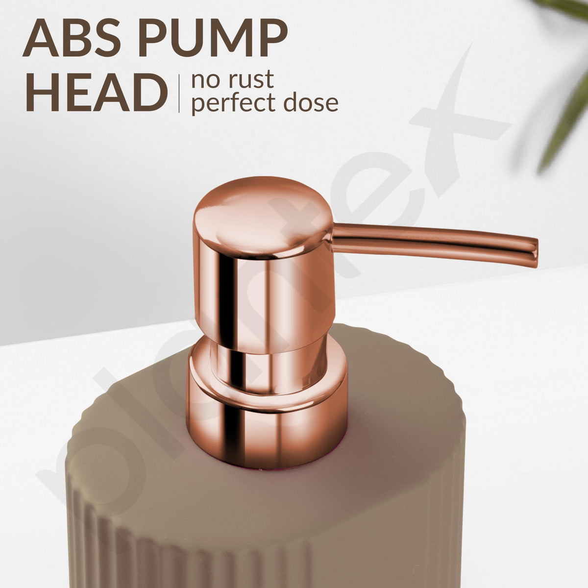 Plantex Ceramic Bathroom Set - Soap Holder for Bathroom/Liquid Soap Dispenser/Tumbler Holder/Toothbrush Holder - 3 Pcs Set (Model APS-NZBA-423)-6