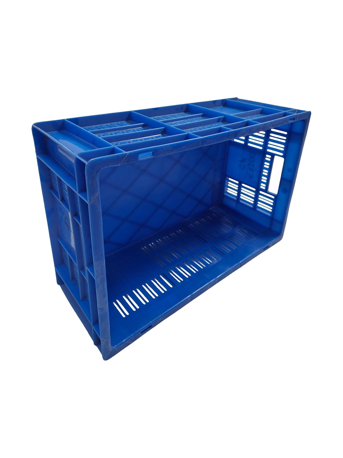 ARISTO Portable and Stackable Plastic Storage Container Box Crate 53200 SP designed for multipurpose storage Blue
