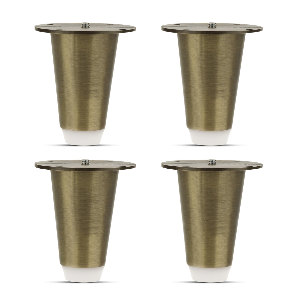 Plantex Heavy Duty Stainless Steel 3 inch Sofa Leg/Bed Furniture Leg Pair for Home/Furniture Sofa Legs for Table/Support Legs/Furniture Leg (Brass Antique) Set of 4 Pcs-1