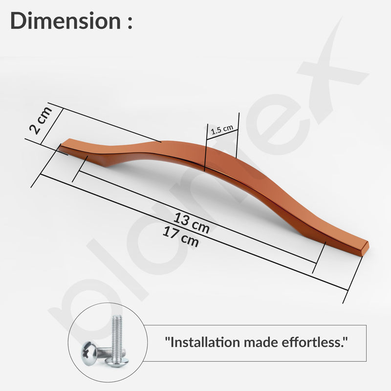 Plantex Cabinet Handle/128mm Handle for Drawer/Wardrobe/Kitchen Handle/Pull-Push Handle for Home/Office - Pack of 1 (Rose Gold)-2