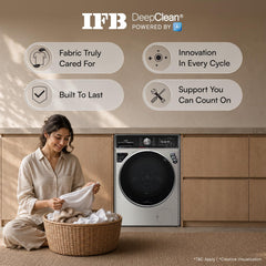 IFB 11 Kg 5 Star, Ai DOS, OXYJET, 9 Swirl Wash, Steam Refresh, Eco Inverter, WiFi, DeepClean® Fully Automatic Front Load
