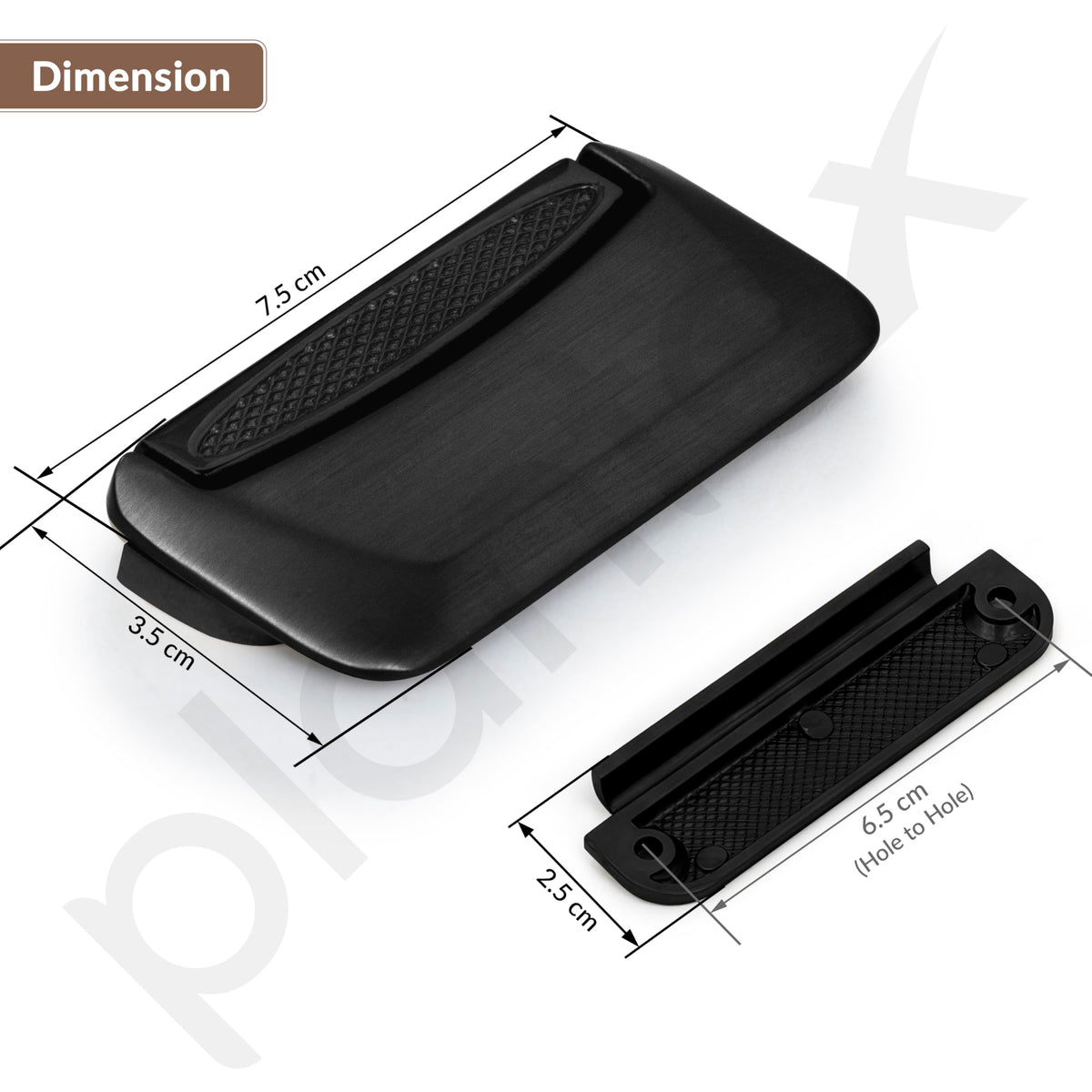 Plantex Drawer Kadi/3 Inch Chest Handle for Drawer/Rectangular Cabinet Kadi/Pull-Push Kadi for Home/Office Drawer - Pack of 1 (DTK-295, Black)-2