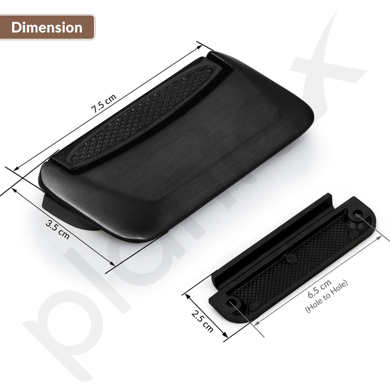 Plantex Drawer Kadi/3 Inch Chest Handle for Drawer/Rectangular Cabinet Kadi/Pull-Push Kadi for Home/Office Drawer - Pack of 1 (DTK-295, Black)-2