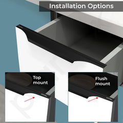 Plantex Profile Handle for Kitchen Cabinet/14 Inch Aluminium Drawer Profile Handle/Wardrobe Pull Handle for Home/Office/Hotel - Pack of 3 (Black) (Model APS-PF-1003)-4