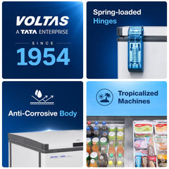 Voltas 600TD CF/CF600TA4 Metal Top Plastic Top Triple Door Chest Freezer, GREY (557L Gross, 508L Net) (CF600TA4-P)-3