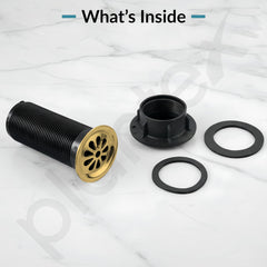 Plantex Brass with Nylon 4 inch Full Thread Waste Coupling for Wash Basin/Coupling for Sink - Pack of 1 (BH-1116, Gold)-5