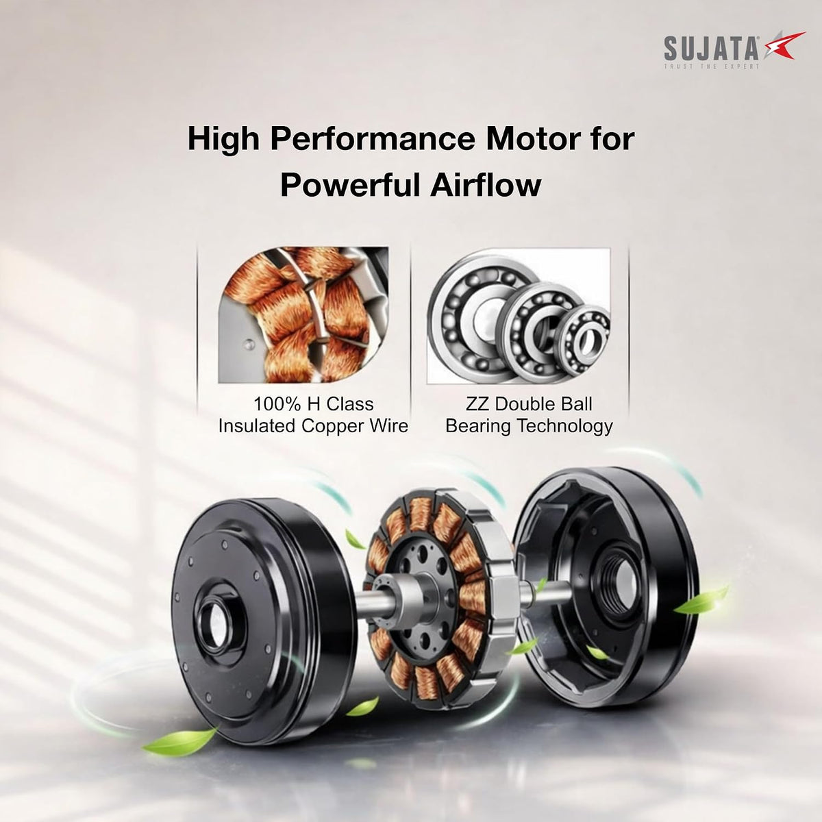 Sujata 1200 mm BEE 1 Star Ceiling Fan with 100% Copper Winding-3