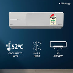 Daikin 1.5 Ton 3 Star Inverter Split AC (Copper, PM2.5 Filter, FTKL50XV16, White)