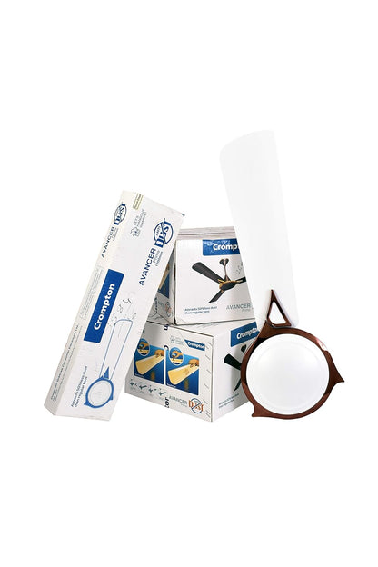 Crompton Avancer Prime 1200 mm (48 inch) Decorative Ceiling Fan with Anti Dust Technology (Conch Cream) 1 Star