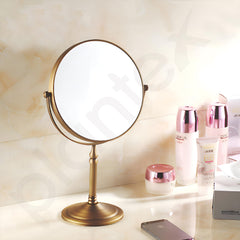 Plantex Premium Brass Magnifying Mirror/Dual Side Makeup Mirror with Stand/Shaving Mirror for Bathroom with 5x/1x Magnification (8 Inch-Brass Antique/Tabletop)-6