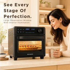 Faber Air Fryer Oven 14L 1400W|View Window| Digital control|Convection Function|Bake Tray, Tray Handle & Crumb Tray|Dish