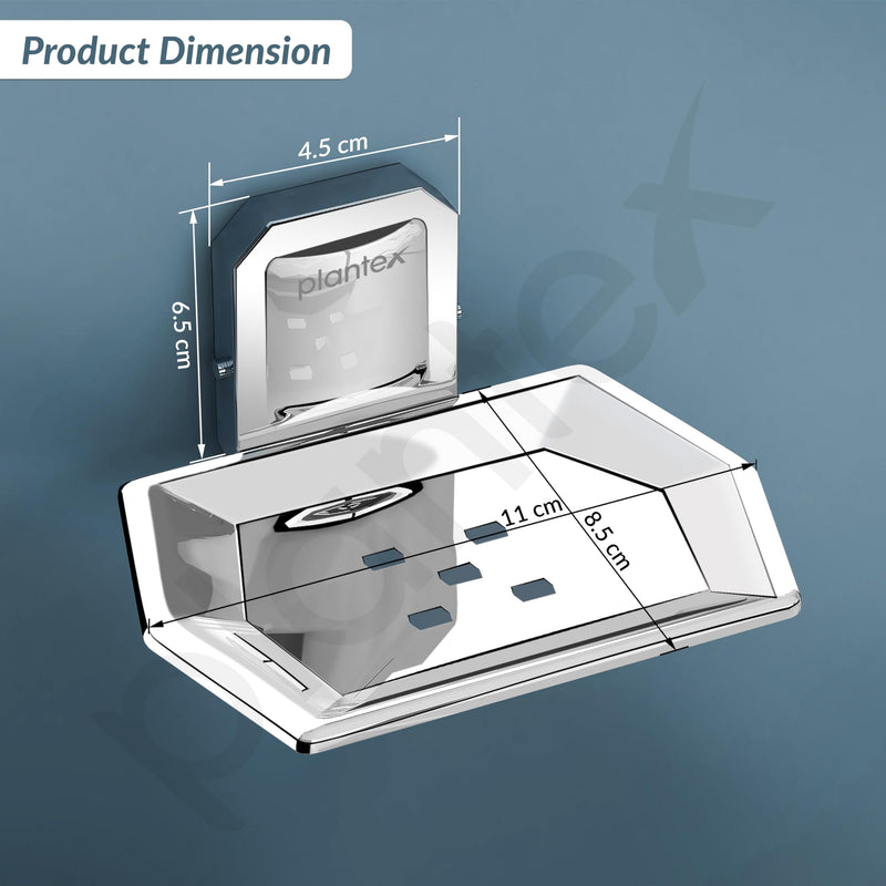 Plantex 304 Grade Stainless Steel Soap Dish/Kitchen and Bathroom Soap Holder/Soap Dish/Soap Stand/Soap Case Bathroom Accessories - Cute (Chrome)-4