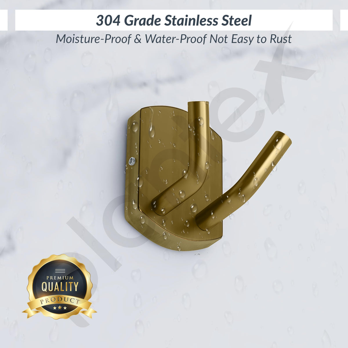 Plantex 304 Grade Stainless Steel Robe Hook/Cloth-Towel Hanger/Door Hanger-Hook/Bathroom Accessories - Pack of 1 (Parv-Brass Antique)-6