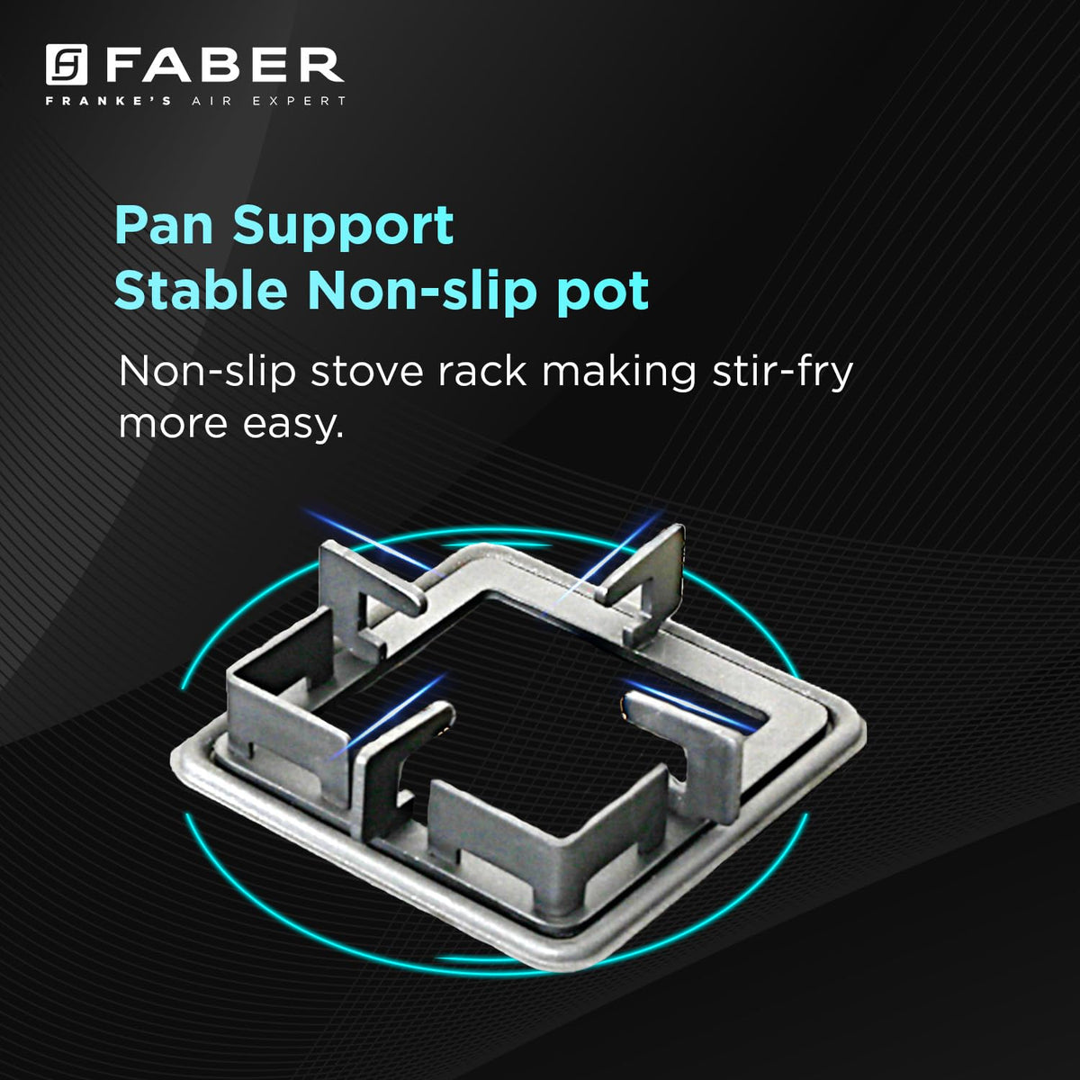 Faber Stylish 3 Brass Burners 77cm Sleek Cooktop |Manual Ignition|MS Powder Coated Pan Support|Black Glass Finish|5 Yrs 