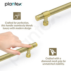 Plantex 12 Inch Main Door Handle/304 Grade Stainless Steel Handle for Door/Pull-Push Handle for Home/Office/3 Years Warranty Pack of 1 (APS-150, Brass Antique & PVD Gold)-6