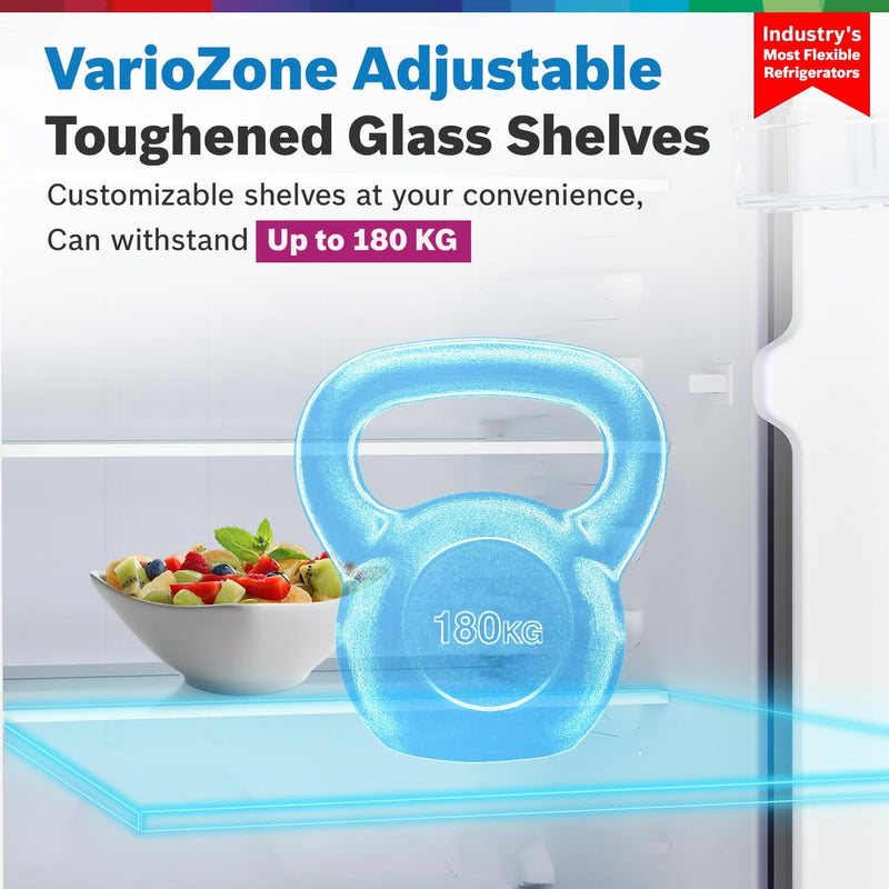 BOSCH MaxFlex Convert 335L, 3 Star Inverter Frost Free Triple Door Refrigerator (2024 Model, CMC36K03NI, 8-in-1 Convertible, UV Protected Body Shield, VitaFresh Technology, Adaptive UI, Smoky Steel)