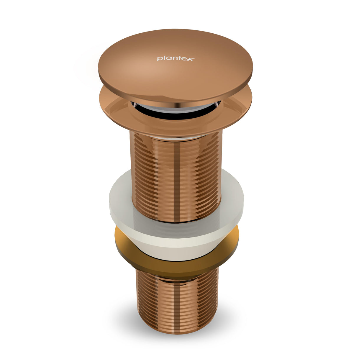 Plantex Pure Brass Waste Coupling for Wash Basin /5 inch Coupling Out let System Full Thread Sink Waste Coupling (Rose Gold - Pack of 1)-1