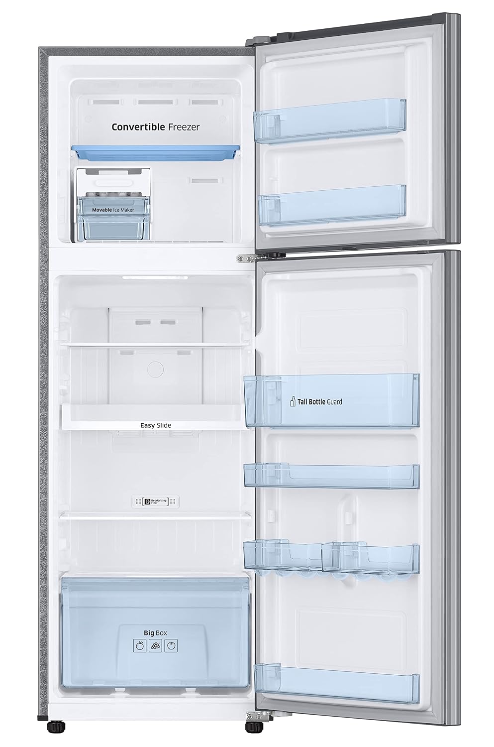Samsung 256L 2 Star Inverter Frost-Free Convertible 3 In 1 Double Door Refrigerator Appliance (RT30C3732S8/HL,Elegant Inox)-2