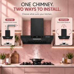 Faber Coral 60cm 1500m³/hr BLDC Autoclean T-Shape Chimney | 9 Speed | Touch & Gesture Control | 12Yr Motor,2Yr Comprehen