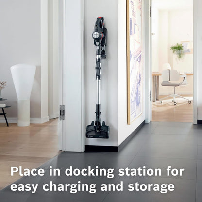 Bosch Unlimited 7 Cordless Vacuum Cleaner with Rechargeable 3.0 Ah Battery and FlexTube, LED Lighting, 10-Year Motor Warranty, in Graphite