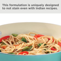 Hawkins 3 Litre Cook n Serve Casserole, Aqua Casserole with Glass Lid, Aqua Blue (IUC30G)
