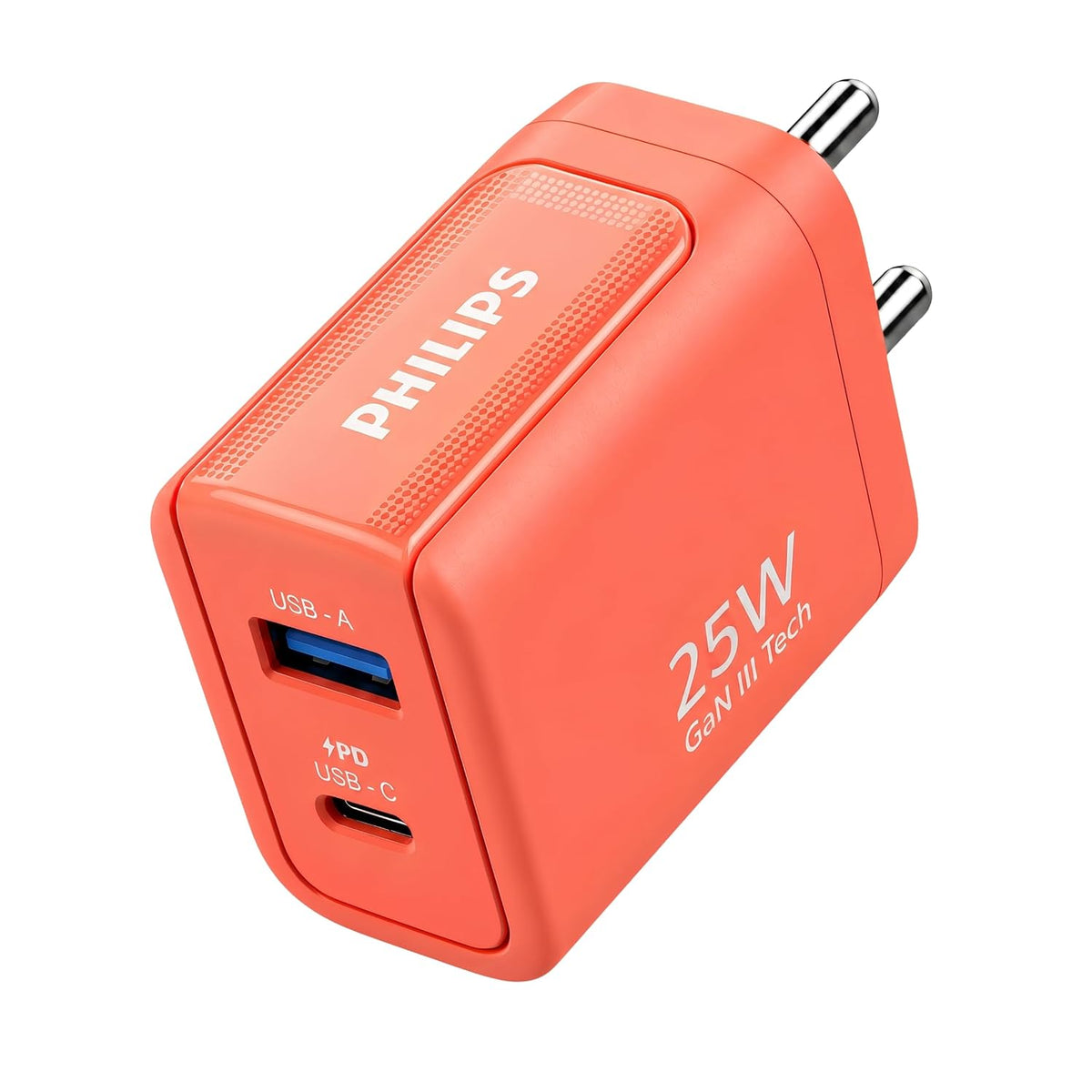 Philips DLP4321NO/94 Gen III Tech 25W Fast Charging Wall Charger (Coral Reef)
