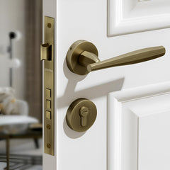 Plantex Main Door Lock Set/Door Lock for Home/Mortise Lock with Brass Lock Body & Cylinder (7135, Brass Antique)-1