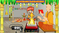 PEPL Mild Steel Smokeless 17" Diagonal Eco Friendly Pollution Free Havan Kund - Large , 17 Inch, Mild steel