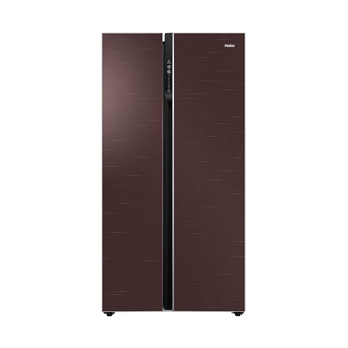 Haier 570 L Inverter Frost-Free Side-by-Side Refrigerator with Twin Inverter Technology (HRF-622CG, Chocolate Glass)