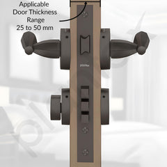 Plantex Door Lock for Home/Main Door Lock Set/Mortise Lock Set with Brass Lock Body & Cylinder - Pack of 1 (7135, Grey)-3