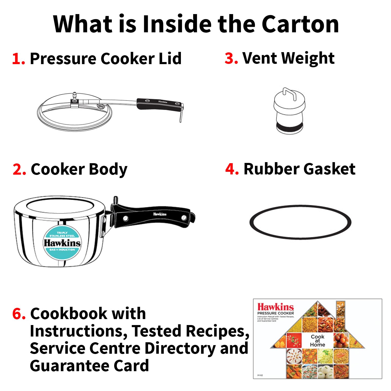 Hawkins 1.5 Litre Triply Stainless Steel Pressure Cooker, Inner Lid Induction Baby Cooker, Silver (HSST15)