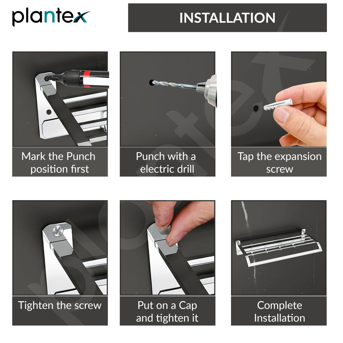 Plantex 304 Grade Stainless Steel Towel Rack for Bathroom/Towel Bar/24 Inch Towel Holder/Towel Hanger/Bathroom Accessories - Pack of 1 (1906, Chrome)-6