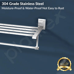 Plantex 304 Grade Stainless Steel 24 inches Long Towel Rack for Bathroom/Towel Rod/Towel Hanger Wall Mounted/Bathroom Accessories - Senso (Chrome)-4