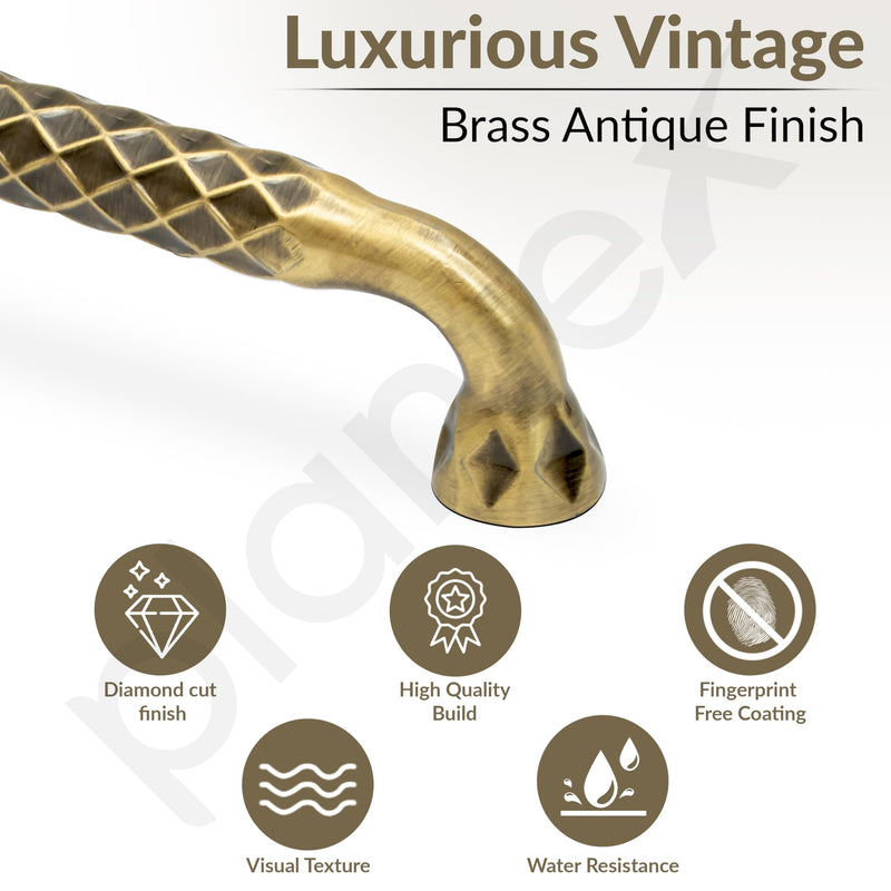 Plantex Cabinet Handle/Kitchen Cabinet Door Handle/Wardrobe/Cupboard Handle/Door Pull-Push Handle for Home/Office - Pack of 1 (Brass Antique)-2
