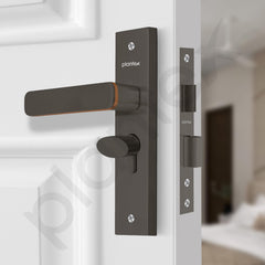 Plantex Heavy-Duty Main Door Mortise Lock Handle Set with 3 Keys, Brass Lock Body & Cylinder (8125 - Grey & PVD Choco)-4