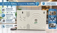 IFB IVS 1704 IA Slim Electronic Voltage Stabilizer for 1.5 Ton AC, 130V-300V, 12 Amps, White, Metal, Wall Mount Digital 