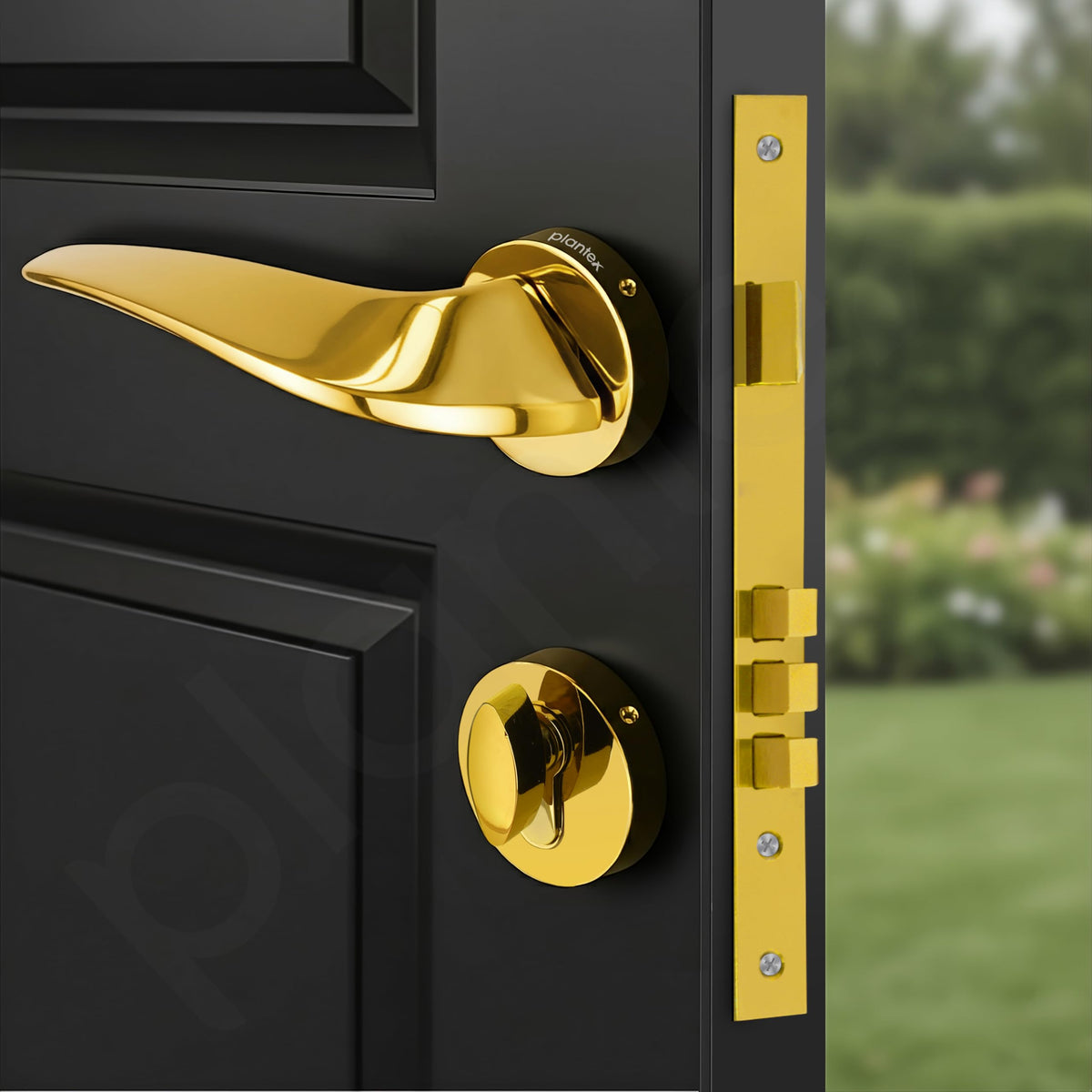 Plantex Mortise Door Lock for Home/Main Door Lock with 3 Years of Warranty/Door Handle Lock Set with Brass Lock Body & Cylinder (7128, PVD Gold)-5
