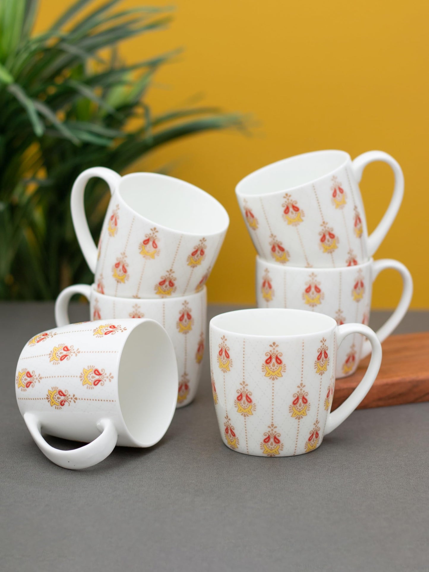 Clay Craft - Alton Coffee Mugs Set, 6-pieces, 230ml, Hilton H375