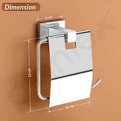 Plantex Stainless Steel Toilet Paper Roll Holder/Tissue Paper Holder in Bathroom/Kitchen/Bathroom Accessories - Nexa (Chrome)-4