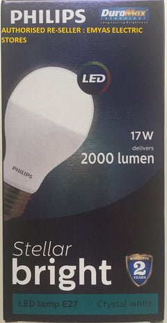 Philips Base E27 17-Watt LED Bulb (Pack of 6, Cool Day Light)